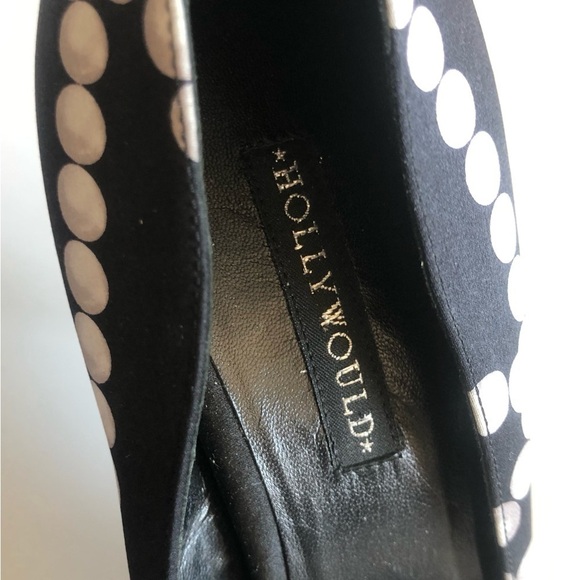 Vintage Hollywould Satin Peep Toe Pumps - Picture 6 of 16